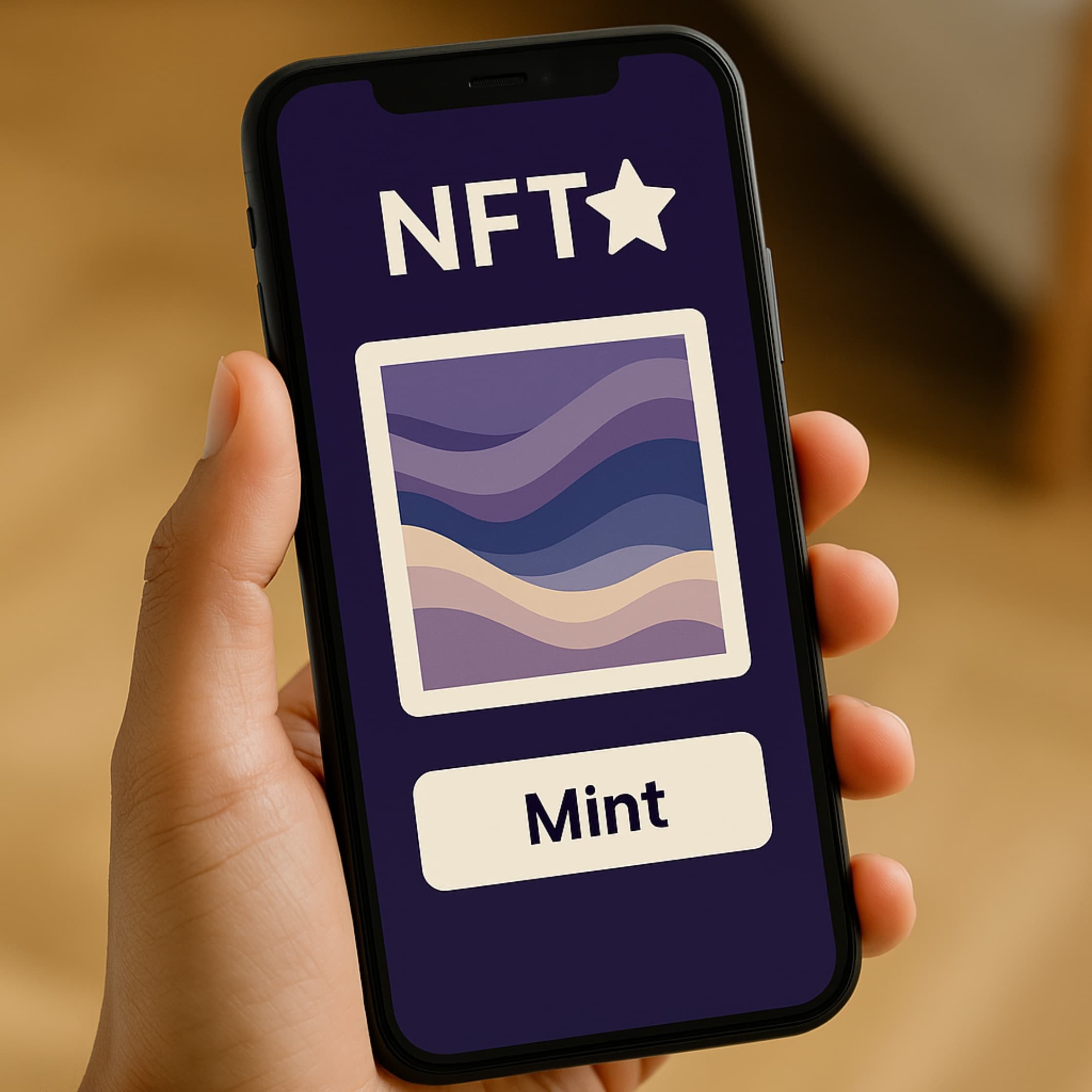 NFT minting process for AI-generated artwork on blockchain