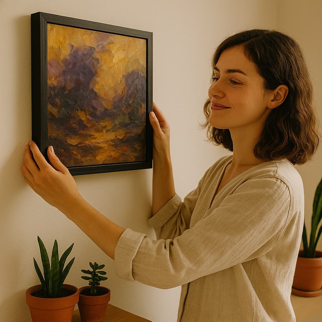 High-quality canvas print of AI-generated artwork ready to hang